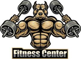 fitness centro logo illustrazione vettore