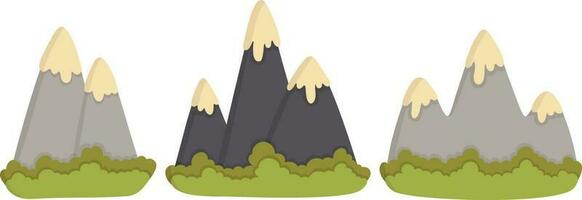 scarabocchio clipart. snow-capped montagna picchi. tutti oggetti siamo ridipinto. vettore