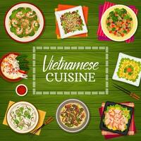 vietnamita cucina vettore cibo di Vietnam manifesto