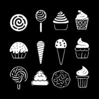 dolci - minimalista e piatto logo - vettore illustrazione