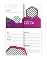 Brochure bi-fold di quattro pagine vettore