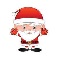 santa claus cartoon big head versione carina vettore