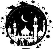 Ramadan, minimalista e semplice silhouette - vettore illustrazione