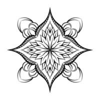 mandala nero elemento decorazione modello illustrazione Vintage ▾ vettore