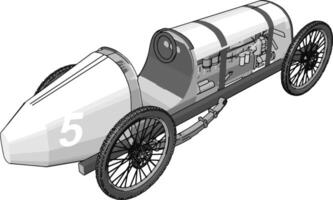 bianca antico macchina, illustrazione, vettore su bianca sfondo.