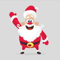 cartone animato divertente Santa Claus Natale vettore illustrazione