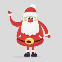 cartone animato divertente Santa Claus personaggio Natale vettore illustrazione