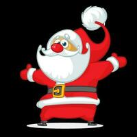 cartone animato divertente Santa Claus personaggio Natale vettore illustrazione