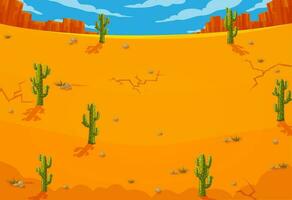 cartone animato messicano deserto paesaggio gioco sfondo vettore