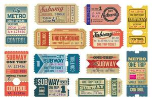 metropolitana, metropolitana e la metropolitana Biglietti vettore