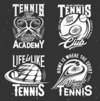 tennis sport vettore maglietta stampe racchette o palle