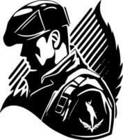 militare, minimalista e semplice silhouette - vettore illustrazione
