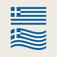 Grecia bandiera vettore isolato