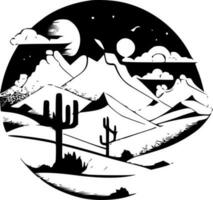 deserto - minimalista e piatto logo - vettore illustrazione