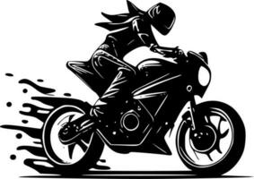 motociclo, minimalista e semplice silhouette - vettore illustrazione
