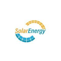 solare energia logo sole tecnologia vettore energia