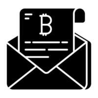 premio Scarica icona di bitcoin posta vettore