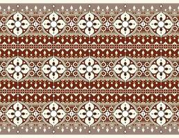 geometrico e fiore etnico tessuto modello per stoffa tappeto sfondo sfondo involucro eccetera. vettore