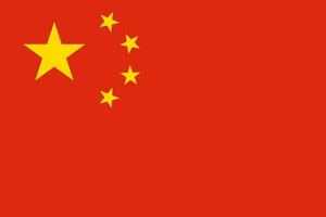 cinque ha recitato rosso bandiera di Cina. nazionale bandiera vettore