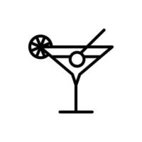 cocktail icona. di moda moderno piatto lineare vettore cocktail icona su bianca sfondo a partire dal magro linea Hotel collezione, modificabile schema ictus vettore illustrazione