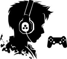 gamer - minimalista e piatto logo - vettore illustrazione