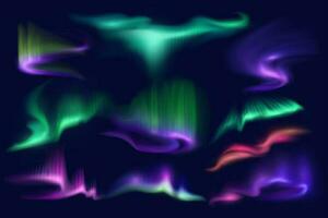 settentrionale polare aurora Borealis luci vettore