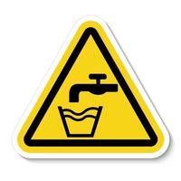 simbolo di acqua non potabile vettore