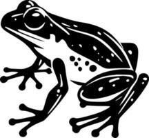 rana - nero e bianca isolato icona - vettore illustrazione