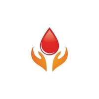 icona del vettore del donatore di gocce di sangue