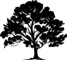 albero, nero e bianca vettore illustrazione