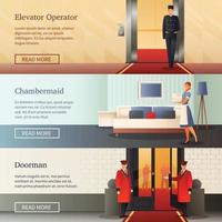 illustrazione vettoriale di banner orizzontale personale dell'hotel