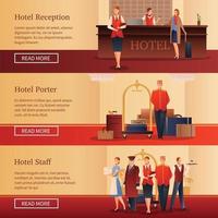 illustrazione di vettore di banner piatto personale dell'hotel