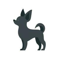 chihuahua silhouette. cane icona vettore isolato su bianca sfondo.