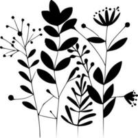 floreale sfondo - nero e bianca isolato icona - vettore illustrazione