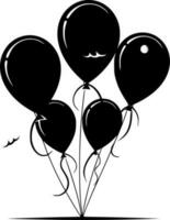 palloncini, minimalista e semplice silhouette - vettore illustrazione