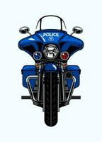 davanti lato Visualizza di polizia motociclo vettore