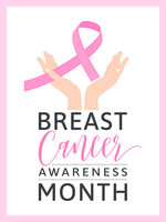 Poster di social media per la consapevolezza del cancro al seno vettore