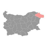 dobrich Provincia carta geografica, Provincia di Bulgaria. vettore illustrazione.