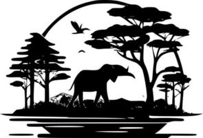 safari, minimalista e semplice silhouette - vettore illustrazione