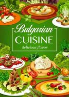 bulgaro cucina verdura e carne cibo vettore