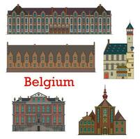 Belgio punti di riferimento e architettura, belga liegi vettore