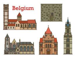 Belgio edifici lovanio, torneo, corteggiamento città vettore