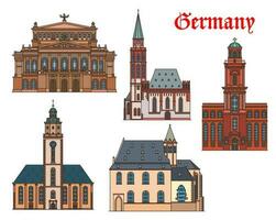 Germania architettura, punto di riferimento edificio francoforte vettore