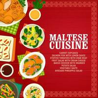 maltese cucina vettore Malta cibo cartone animato manifesto