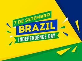 7 de settembre, brasile indipendenza giorno bandiera o manifesto design con astratto elementi. vettore