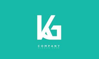 kg alfabeto lettere iniziali monogramma logo gk, K e g vettore