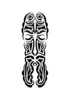 maschera nel il stile di il antico tribù. nero tatuaggio modelli. isolato su bianca sfondo. vetcor. vettore