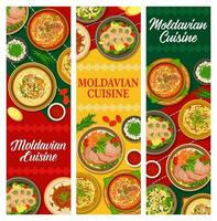 moldovan cibo, moldavo cucina banner o menù vettore