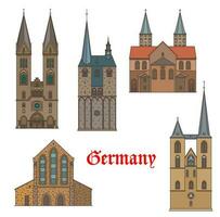 Germania architettura cattedrali di quedlinburg vettore