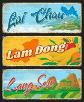 lai chau, lam dong, Lang figlio vietnamita province vettore